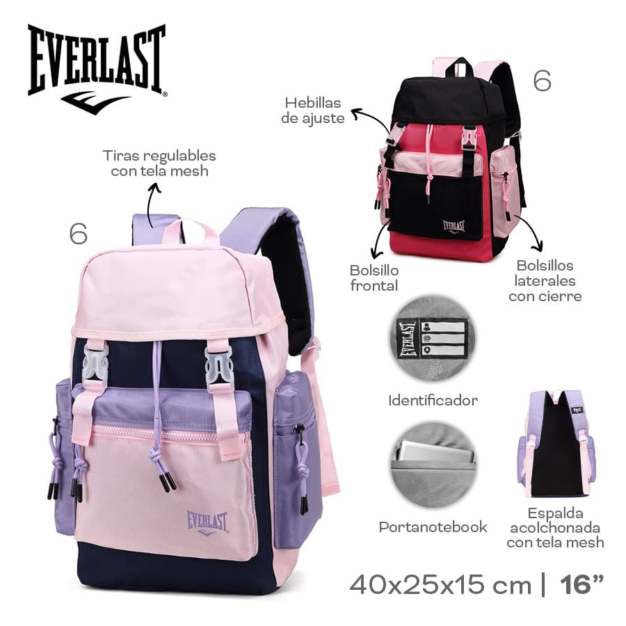 Mochila Everlast 16 Escolar